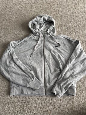Sweaty Betty Light Gray Zip-Up Hoodie